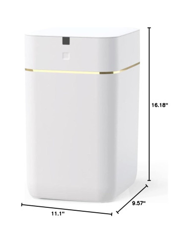 Cubo de Basura Inteligente Airdeer L2, 30 Litros, Blanco