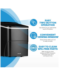 Máquina de Hielo Portátil Newair NIM026MB00 11.79 kg Negra 2