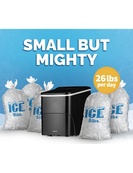 Máquina de Hielo Portátil Newair NIM026MB00 11.79 kg Negra
