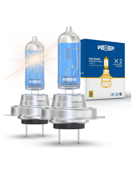 Bombillas Halógenas H7 Wideep 55W 3800K 2 Piezas Reemplazo