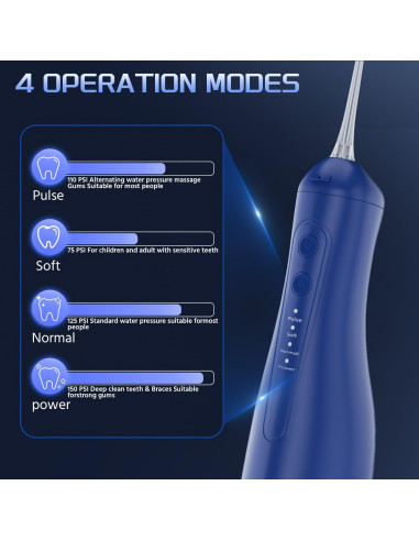 Irrigador Dental Inalámbrico Next Beauty CYQ 300ML Azul