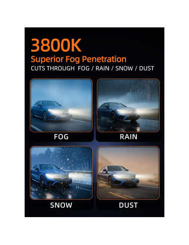 Bombillas Halógenas H7 Wideep 55W 3800K 2 Piezas Reemplazo