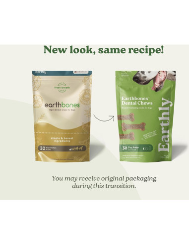 Masticables Dentales Earthbones para Perros Pequeños 30 Unidades