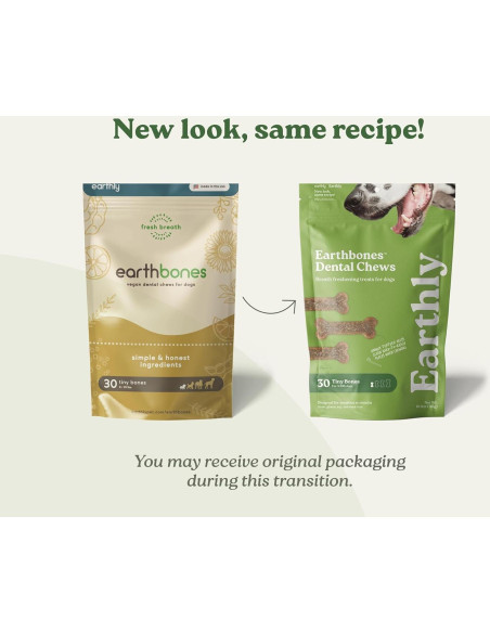 Masticables Dentales Earthbones para Perros Pequeños 30 Unidades