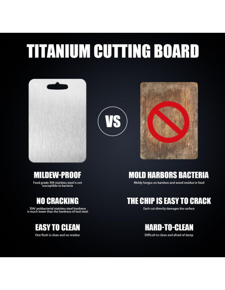 Tabla de Cortar SHIRIA de Titanio Doble Cara 30x20 cm