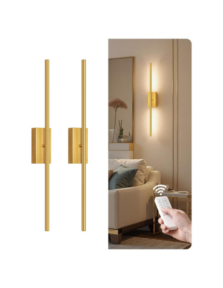 Apliques de Pared Inalámbricos GOEBLESON 70.1 cm Set de 2