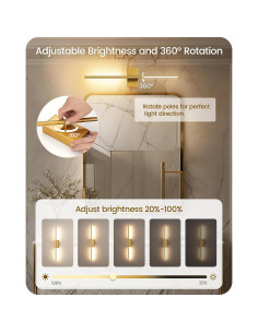 Apliques de Pared Inalámbricos GOEBLESON 70.1 cm Set de 2 2