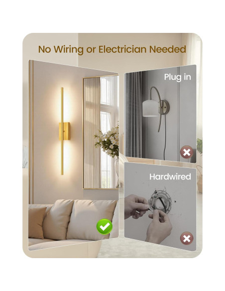 Apliques de Pared Inalámbricos GOEBLESON 70.1 cm Set de 2