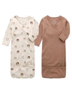 Bata de Kimono O2 BABY 100% Algodón Orgánico 0-3 Meses