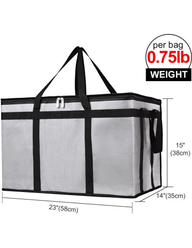Bolsa Aislada de Entrega Bodaon 58.4x35.6x38.1 cm Gris