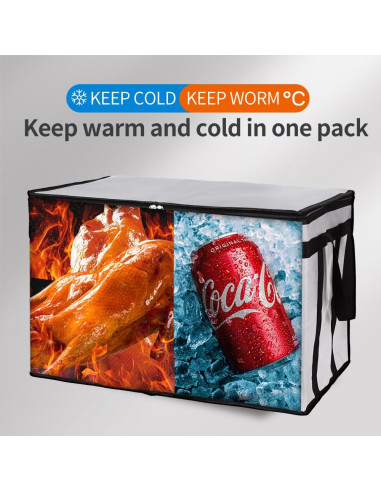 Bolsa Aislada de Entrega Bodaon 58.4x35.6x38.1 cm Gris