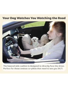 Asiento de Coche para Perros PET AWESOME Beige 50.8x50.8cm 2