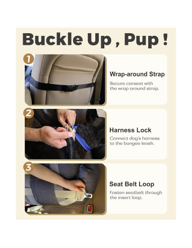 Asiento de Coche para Perros PET AWESOME Beige 50.8x50.8cm