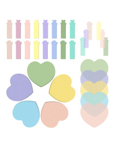 Notas Adhesivas Transparentes BAYTORY 570 Hojas 3x3 cm Corazón