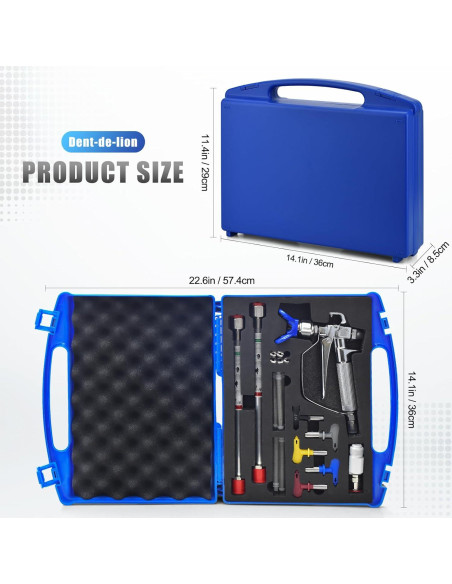 Kit de Pistola Pulverizadora Sin Aire Dent-de-lion 16 Piezas 3600 PSI