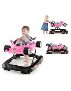 Andador para Bebés HONEY JOY 4 en 1 Ajustable Rosa