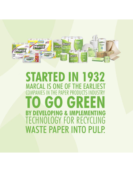Toallas de Papel Marcal 100% Recicladas 2 Capas 140 Hojas - 24 Rollos