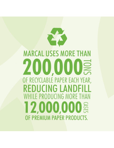 Toallas de Papel Marcal 100% Recicladas 2 Capas 140 Hojas - 24 Rollos