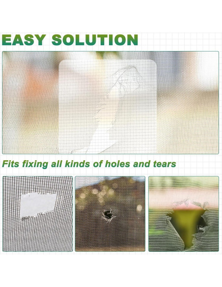 Kit de Reparación de Pantallas de Ventana uxcell - 10 Piezas 10x10cm