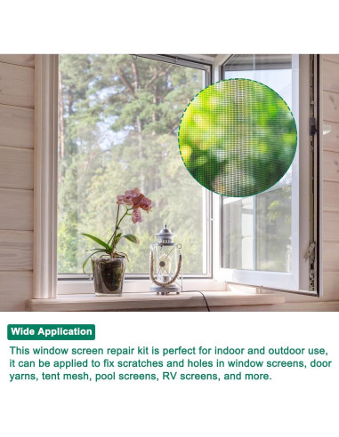 Kit de Reparación de Pantallas de Ventana uxcell - 10 Piezas 10x10cm