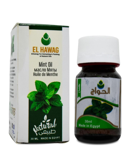 Aceite de Menta Puro Elhawag 30 ml - Natural y Kosher