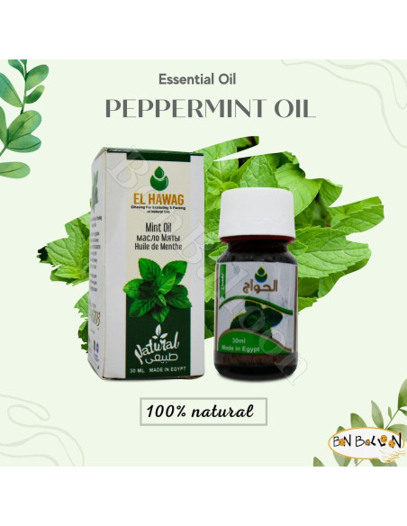 Aceite de Menta Puro Elhawag 30 ml - Natural y Kosher