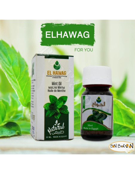 Aceite de Menta Puro Elhawag 30 ml - Natural y Kosher
