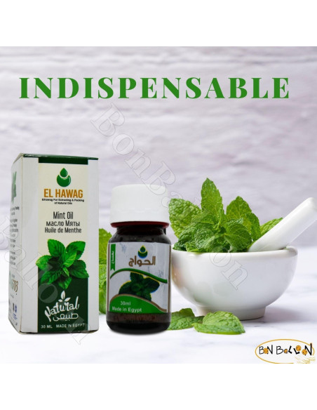 Aceite de Menta Puro Elhawag 30 ml - Natural y Kosher