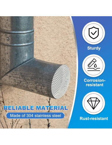Filtro de Guardia de Gutter Patikil 2 Pcs Acero Inoxidable 63mm