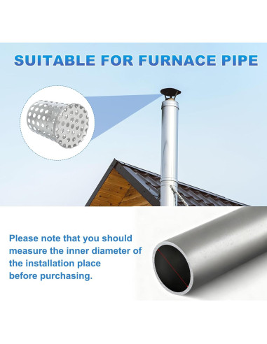 Filtro de Guardia de Gutter Patikil 2 Pcs Acero Inoxidable 63mm