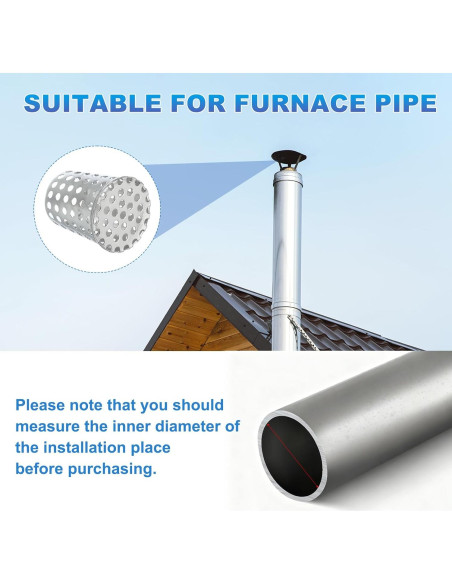 Filtro de Guardia de Gutter Patikil 2 Pcs Acero Inoxidable 63mm