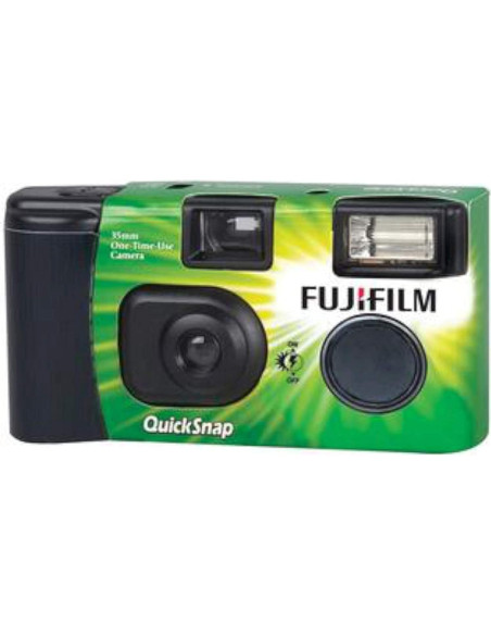 Cámara desechable Fujifilm QuickSnap Flash 400 con soporte