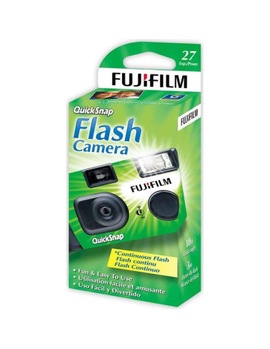 Cámara desechable Fujifilm QuickSnap Flash 400 con soporte