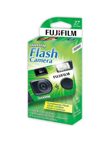 Cámara desechable Fujifilm QuickSnap Flash 400 con soporte