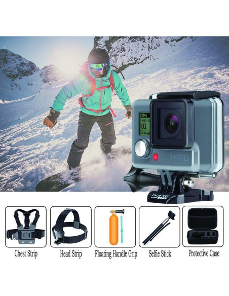 Kit de Accesorios 18 en 1 Navitech para Cámara de Acción Eken H9R