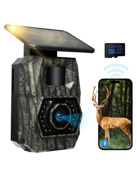 Cámara de sendero solar MAXDONE PH970S 48MP WiFi IP66