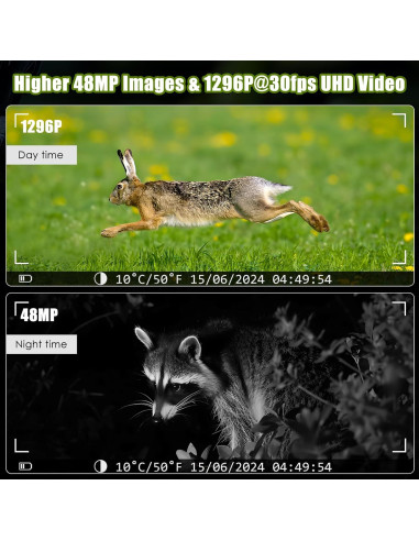 Cámara de sendero solar MAXDONE PH970S 48MP WiFi IP66