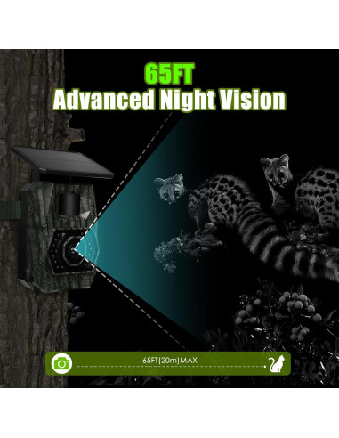 Cámara de sendero solar MAXDONE PH970S 48MP WiFi IP66