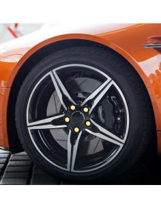 20 Tapas de Tuerca de Rueda 21mm X AUTOHAUX Color Dorado 2