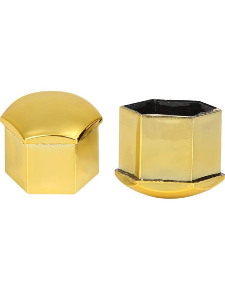 20 Tapas de Tuerca de Rueda 21mm X AUTOHAUX Color Dorado