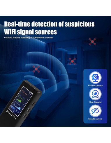 Detector de cámaras ocultas Oufeilive01 - Portátil y compacto