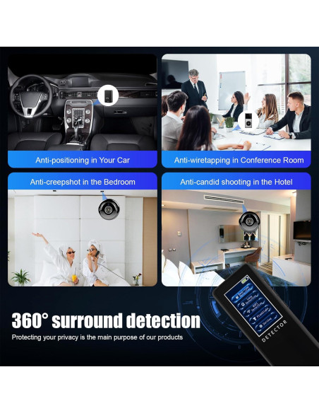Detector de cámaras ocultas Oufeilive01 - Portátil y compacto