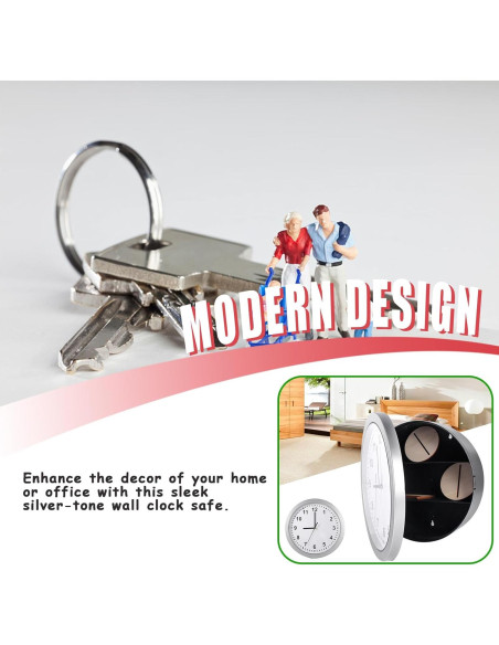 Reloj de Pared Seguro con Compartimento Oculto lvifloae 25cm
