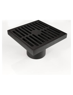 Desagüe de Piso PHASAT Cuadrado 10 cm Latón Negro Mate