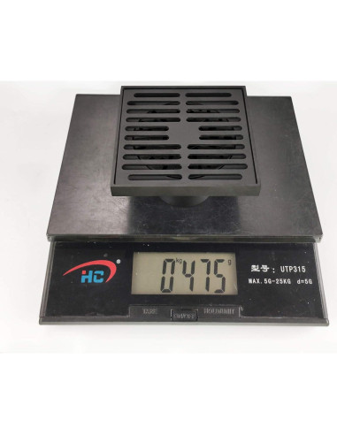 Desagüe de Piso PHASAT Cuadrado 10 cm Latón Negro Mate