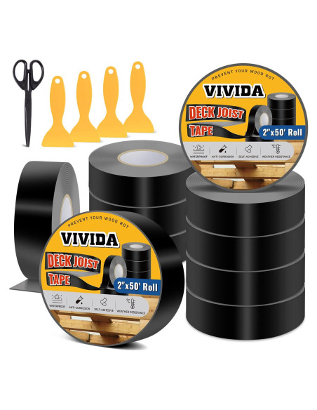 Cinta Butílica VIVIDA 2" x 15.24 m - 10 Rollos Impermeable