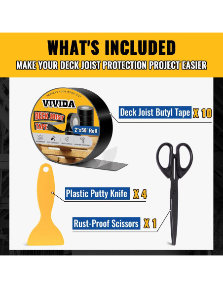 Cinta Butílica VIVIDA 2" x 15.24 m - 10 Rollos Impermeable