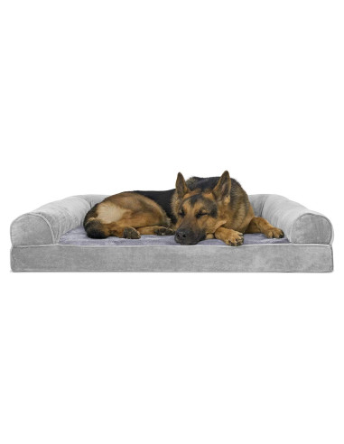 Cama Ortopédica para Perros Furhaven Jumbo Gris Humo 101.6x81.3cm