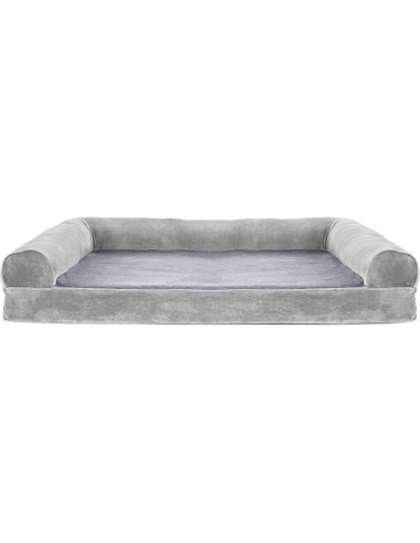Cama Ortopédica para Perros Furhaven Jumbo Gris Humo 101.6x81.3cm