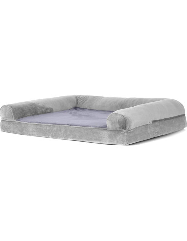 Cama Ortopédica para Perros Furhaven Jumbo Gris Humo 101.6x81.3cm